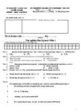 Kỳ thi kiểm tra học kỳ II năm học 2008 - 2009 trường THPT Tân Trào